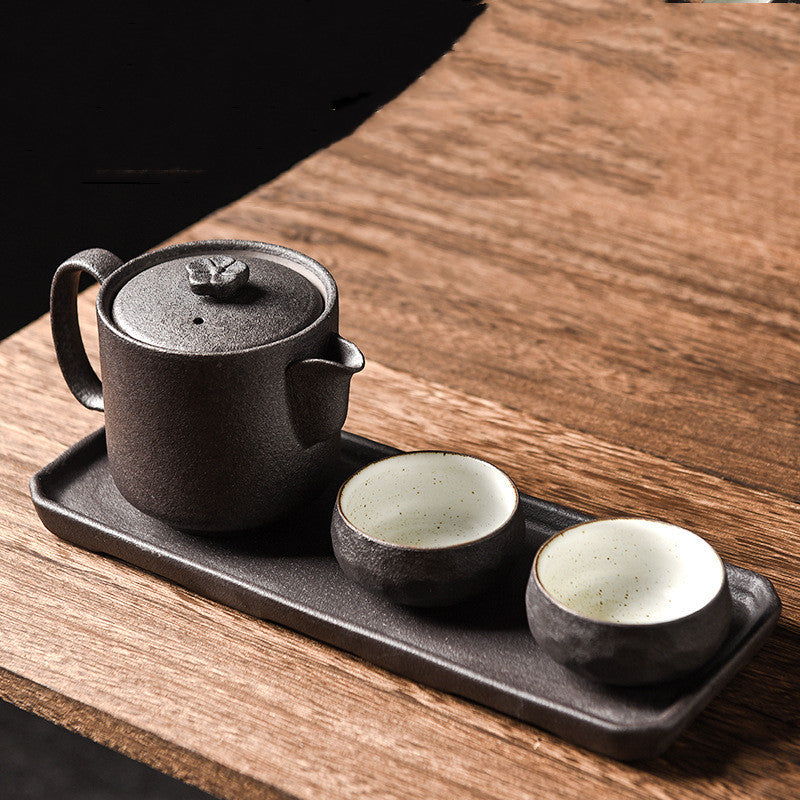 Household Ceramic Frosted Teapot Tea Pot Mini Set