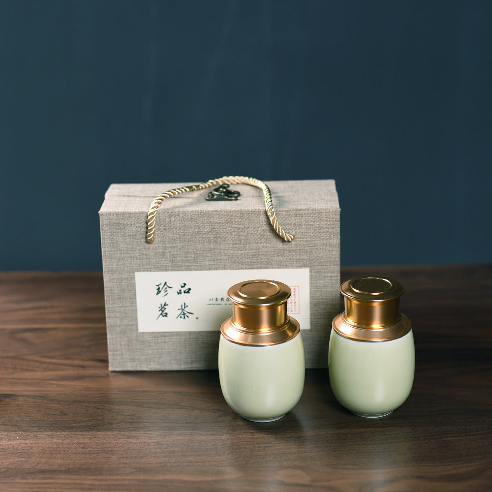 Ceramic Tea Pot Empty Can Black Tea Green