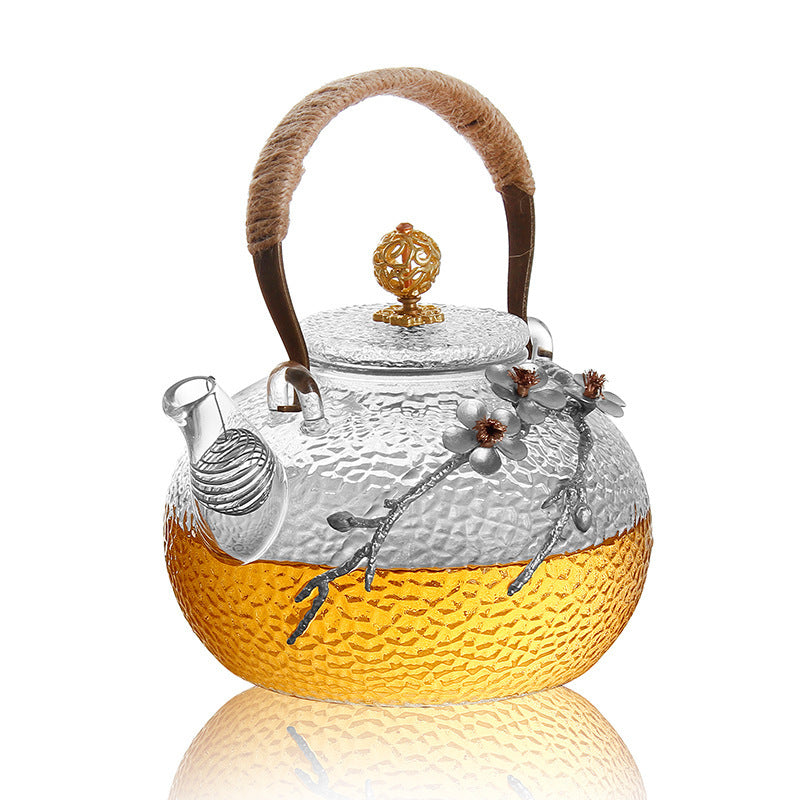 Hammer Pattern Brocade Flower Tea Pot Fruit Tea Pot Household Water Pot