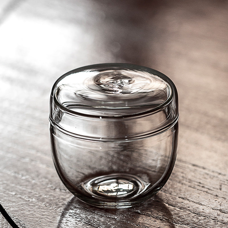 Chinese Mini Borosilicate Glass Tea Storage Pot