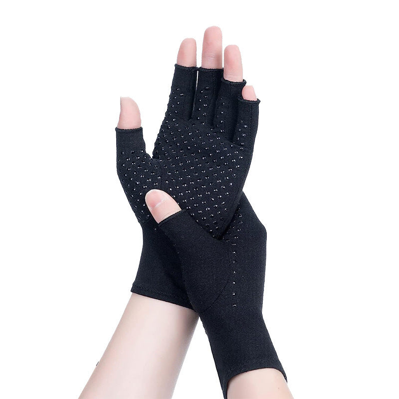Cross-Border Indoor Men'S And Women'S Sports Fingerless Pressure Gloves Joint Rehabilitation Training Nursing Gloves Wholesale