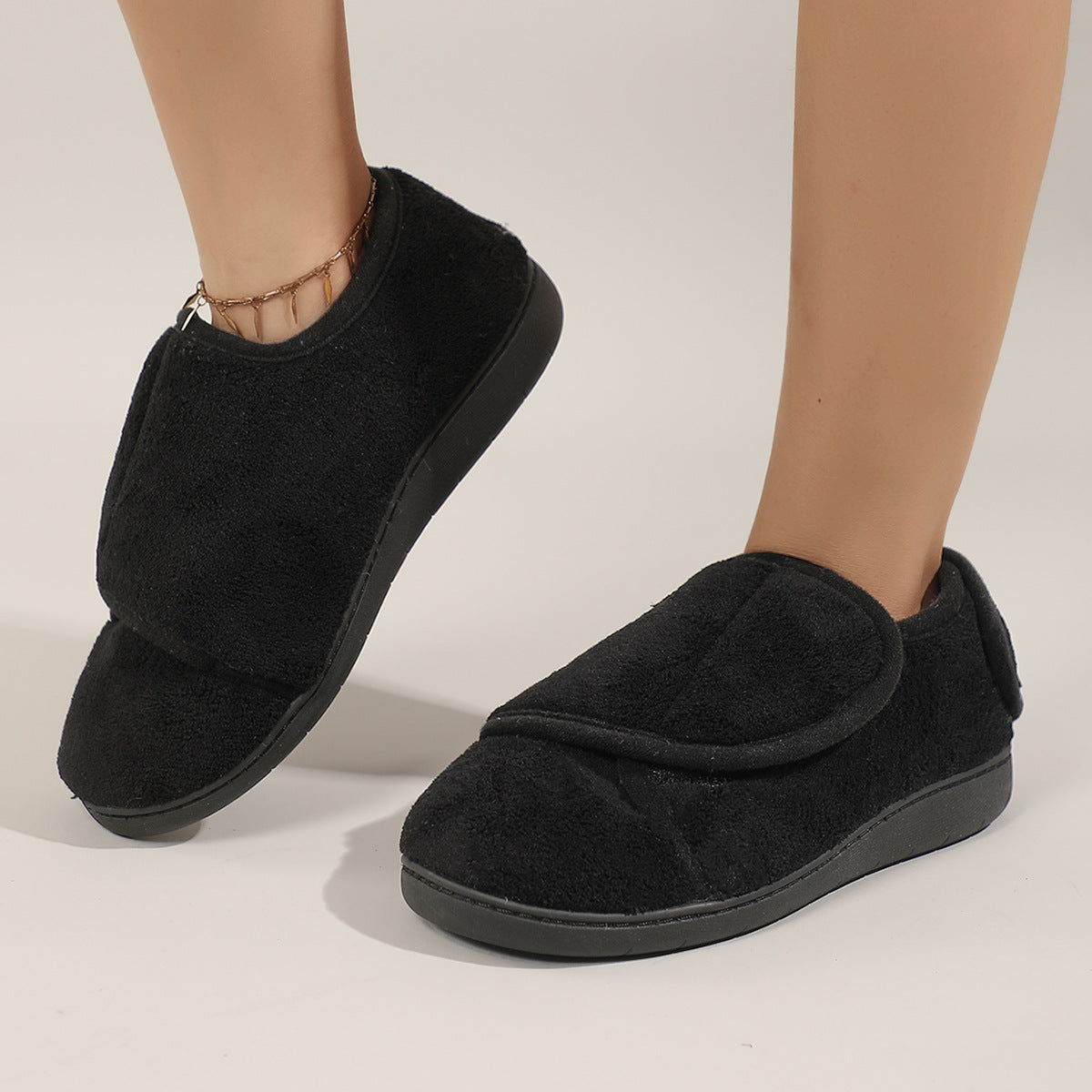 Widened Adjustable High-leg Parents Rehabilitation Cotton Shoes