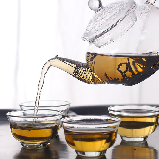 Six People With Gall Pot With Cup Heat-resistant Glass Pot Scented Tea Teapot