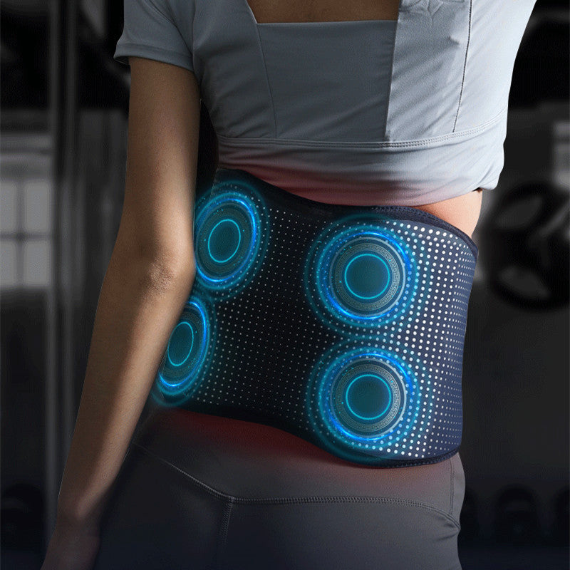 Waist Support Massage Belt Lumbar Vertebra Soothing Instrument Vibration Cold Compress