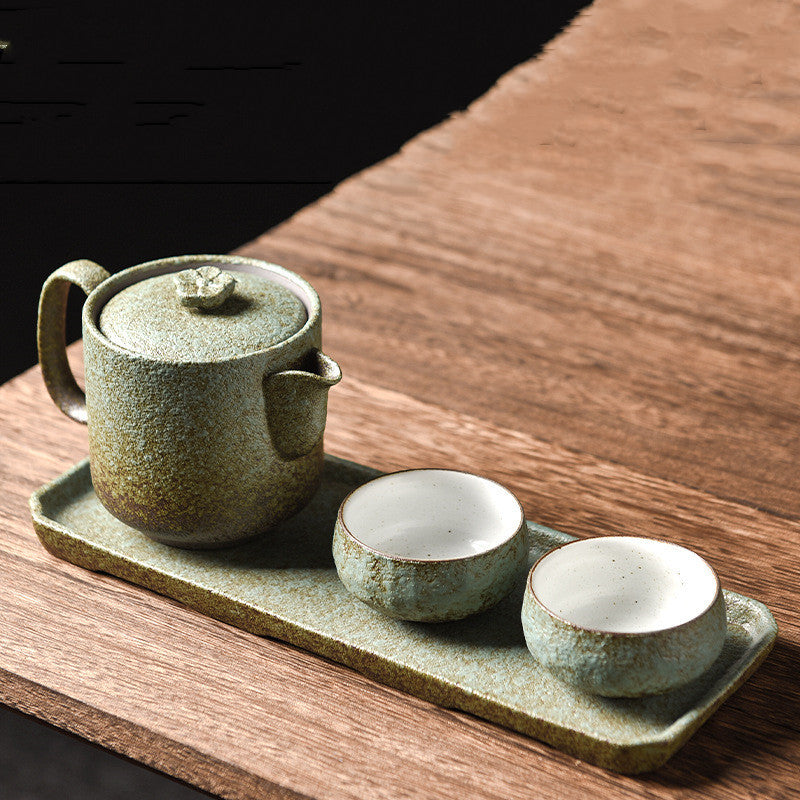 Household Ceramic Frosted Teapot Tea Pot Mini Set