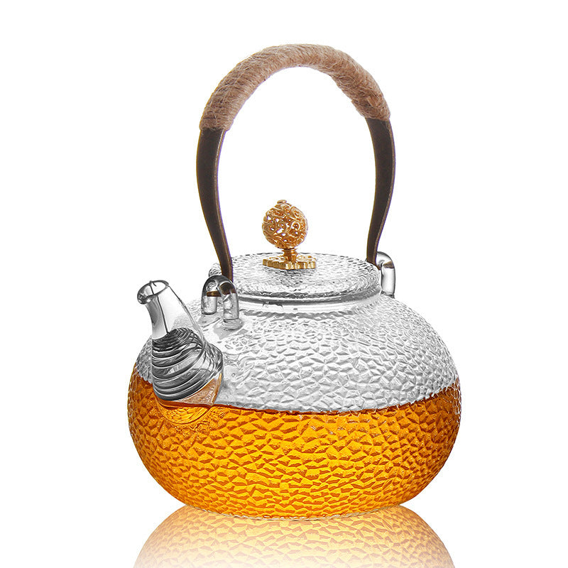 Hammer Pattern Brocade Flower Tea Pot Fruit Tea Pot Household Water Pot
