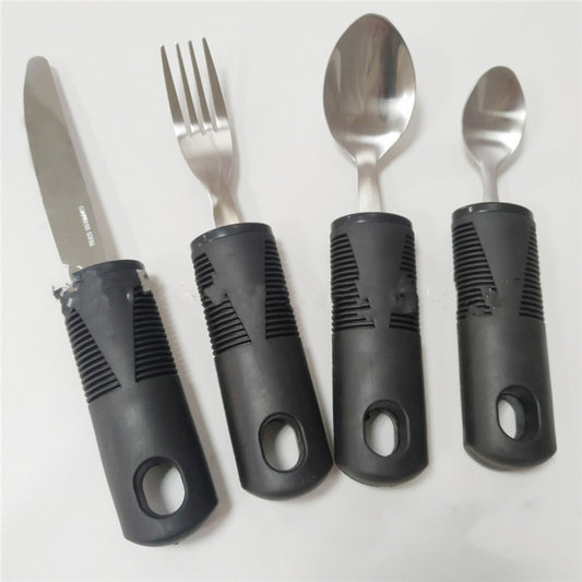 Four-piece Set of Self-adaptive Rehabilitation Food Aid Tableware