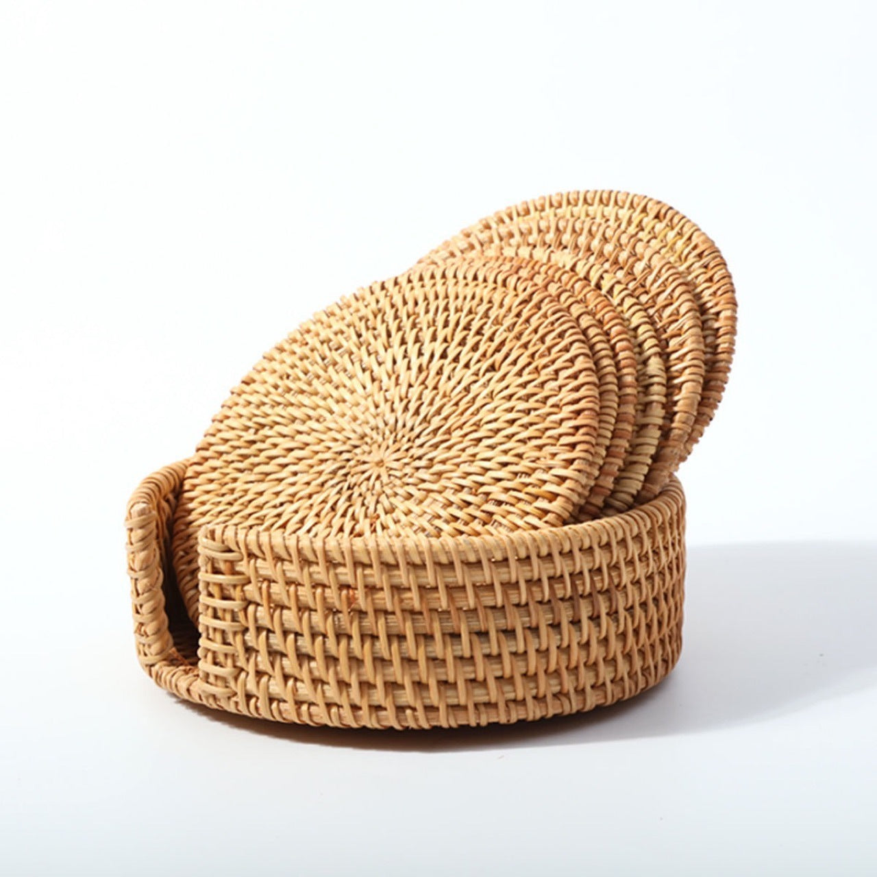 Woven Vietnamese Rattan Coaster, Bamboo Tea Mat, Table Mat, Potholder, Teacup Pot Mat, Placemat, Tea Ceremony Tea Set