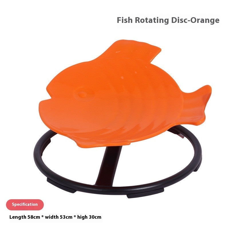 Children's Balance Swivel Chair Vestibule Rehabilitation Sensory Training Toy Fish-shaped Swivel Chair