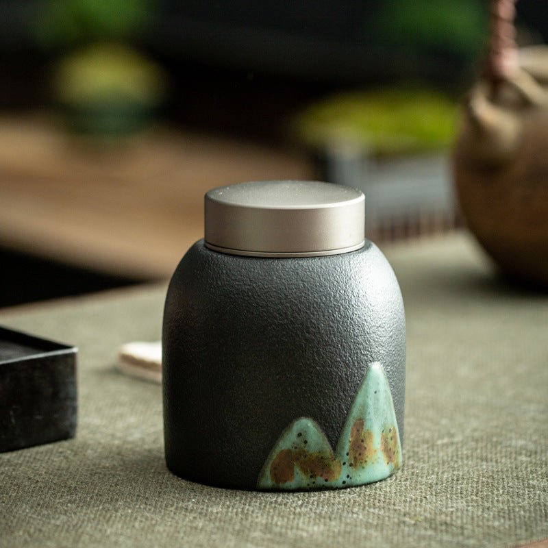 Household Simple Chinese Ink Style Sealed Tea Pot