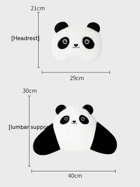 Automotive Headrest Lumbar Support Pillow Flannelette Neck Pillow Back Cushion