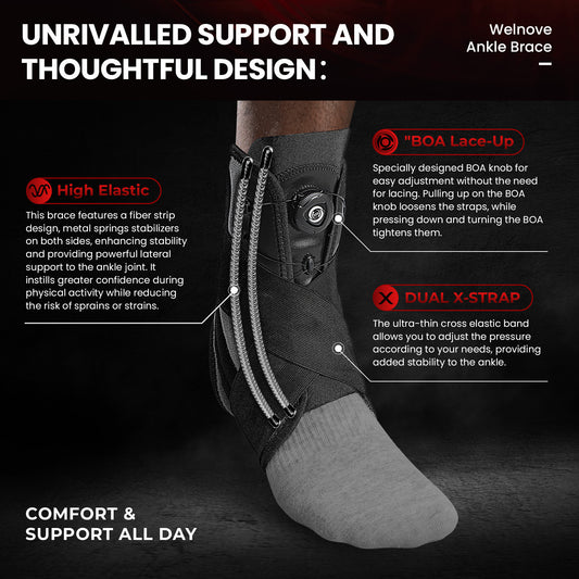 Ankle Fixed Brace Sprain Pulled Hamstring Rehabilitation Protective Gear