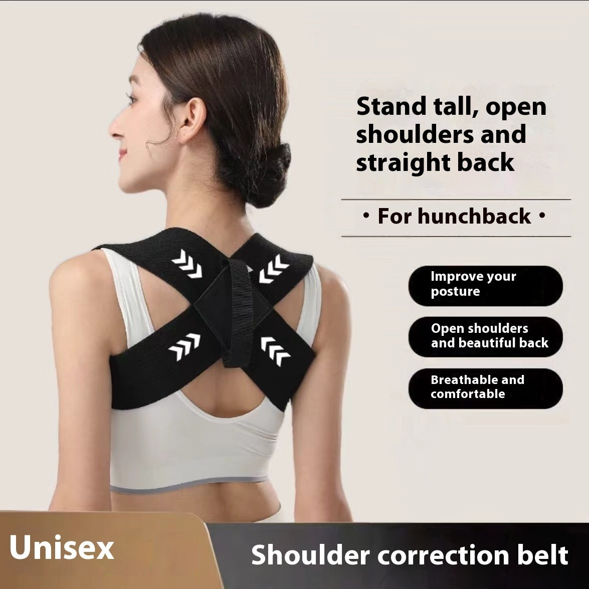 Men's And Women's Body Brace Anti-camel Posture Correction Belt Adult Fitness