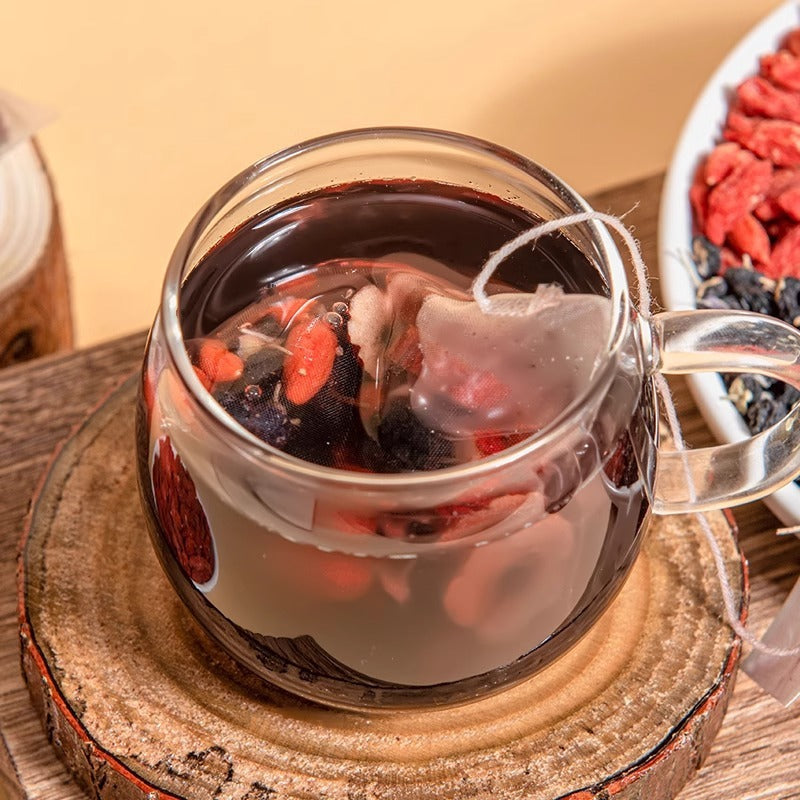 Kidney Tea Formula Ginseng Six Treasure Tea - Natural Chinese Traditional Herbal Ginseng Five Treasures Kidney Detox Cleanse Teabag For Men Women 20 Bags Per Pack