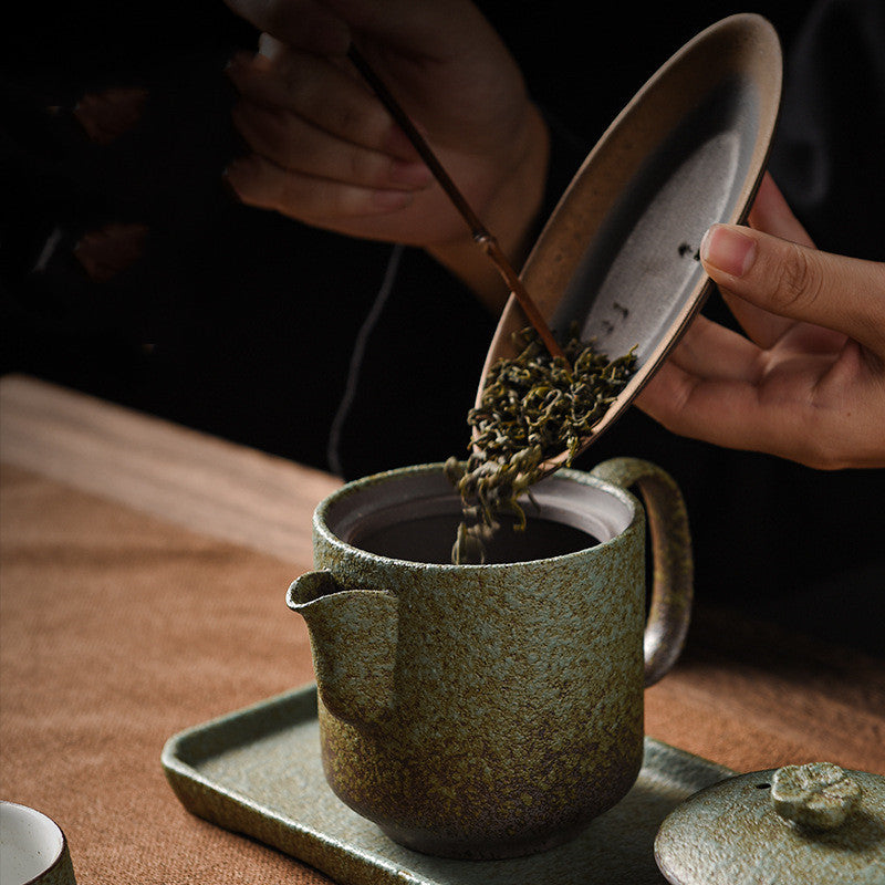 Household Ceramic Frosted Teapot Tea Pot Mini Set