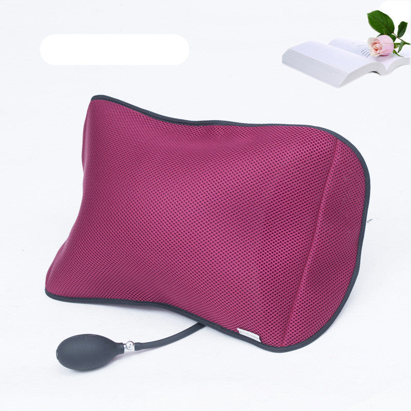 Automobile inflatable massage breathable lumbar support