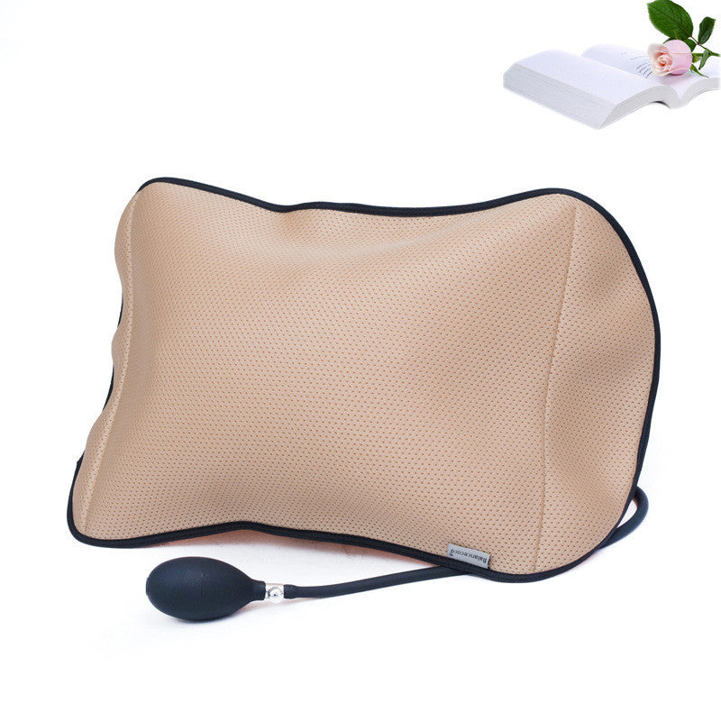 Automobile inflatable massage breathable lumbar support