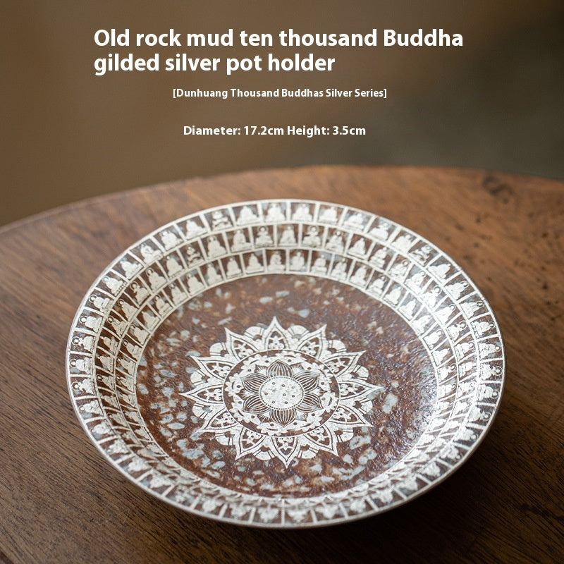 Dunhuang Wanfo Pot Tray Ceramic Tea Set