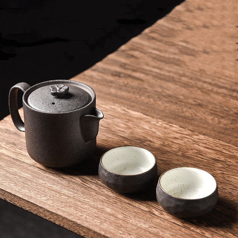 Household Ceramic Frosted Teapot Tea Pot Mini Set