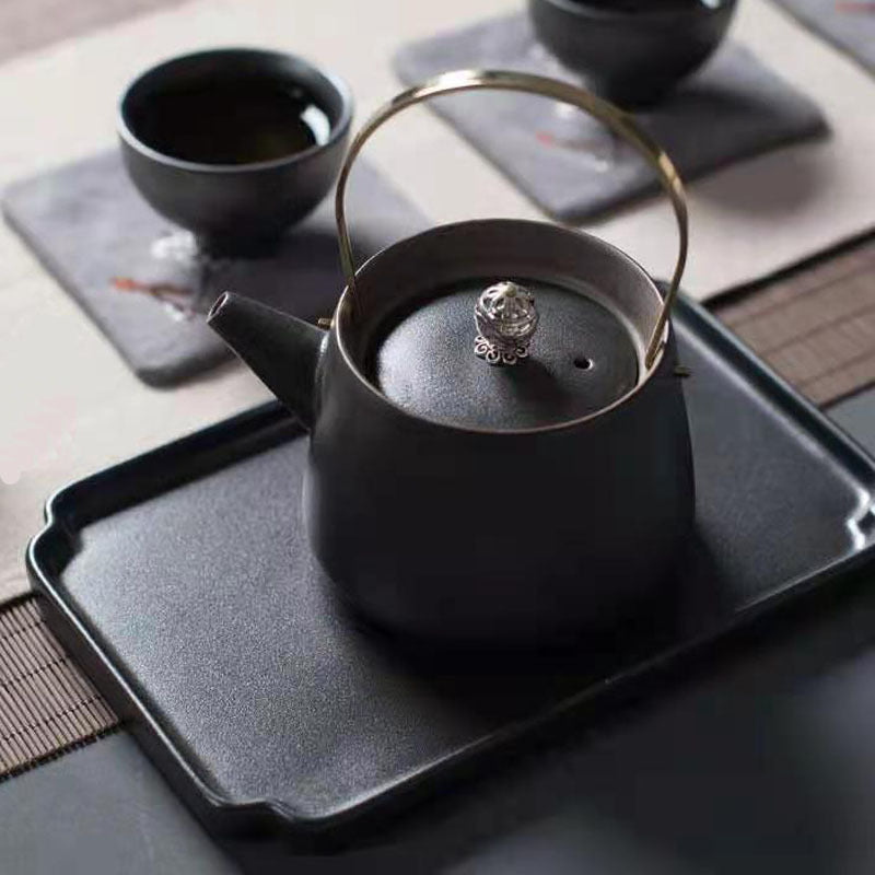 Tea Set Japanese Style Stoneware Tea Cup And Pot Small Set