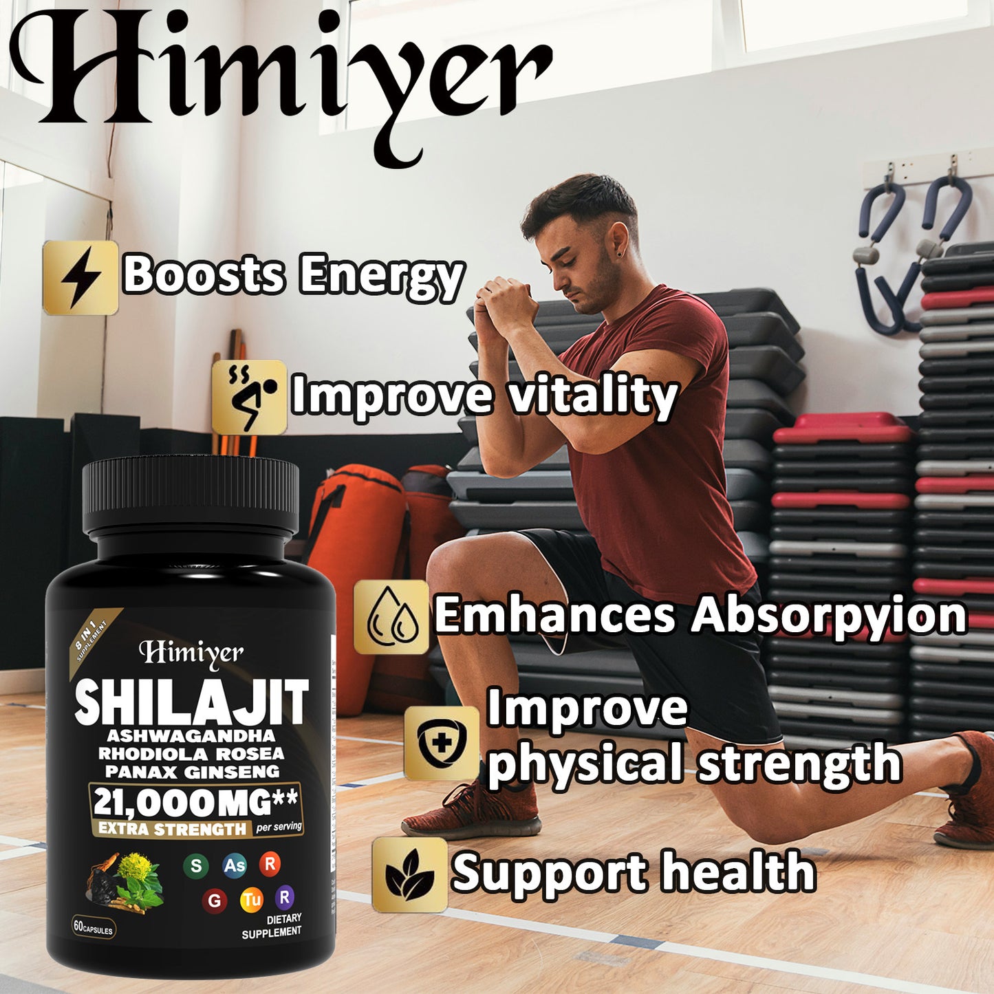 SHILAJIT ASHWAGANDHARHODIOLA ROSEAPANAX GINSENG21,000MG