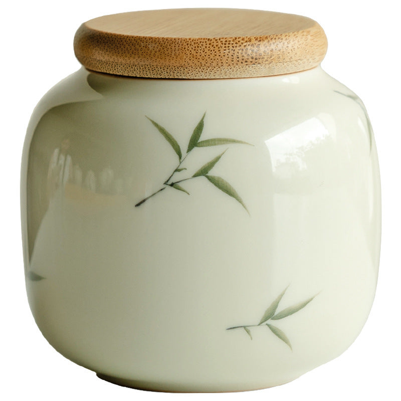 Pure Hand Drawing Bamboo Ceramic Tea Pot Household