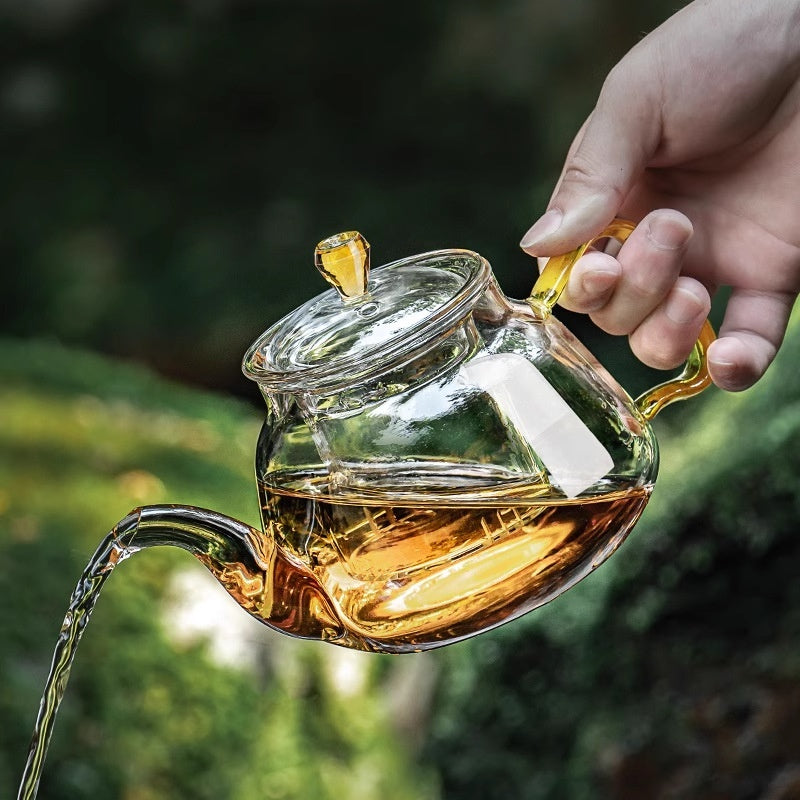 Glass Heat-resistant Kung Fu Tea Set Boiling Water Health Pot Hand Grip Tea Cooker