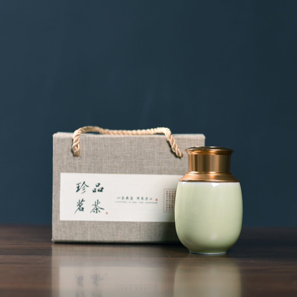 Ceramic Tea Pot Empty Can Black Tea Green