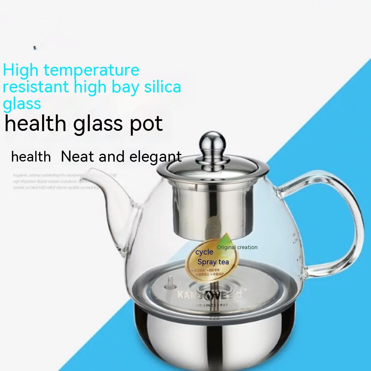 Glass Tea Maker Electric Steam Spray Tea Brewing Pot