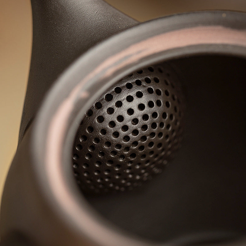 Spherical Filter Side Handle Tea Pot