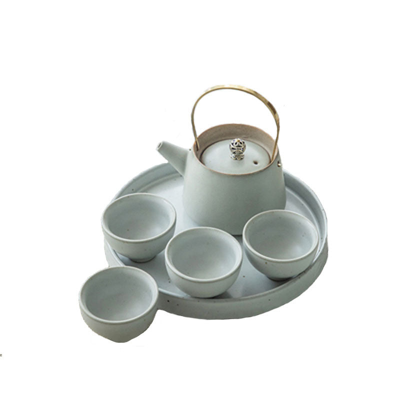Tea Set Japanese Style Stoneware Tea Cup And Pot Small Set