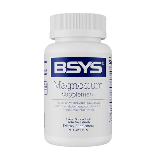 BSYS Magnesium Supplements Sleep & Anxiety Relief Aid  Muscle Relaxation Support  Heart Health & Blood Sugar Balance Formula  Cognitive Function Enhancement  Nighttime Wellness Supplement