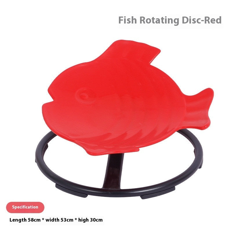 Children's Balance Swivel Chair Vestibule Rehabilitation Sensory Training Toy Fish-shaped Swivel Chair
