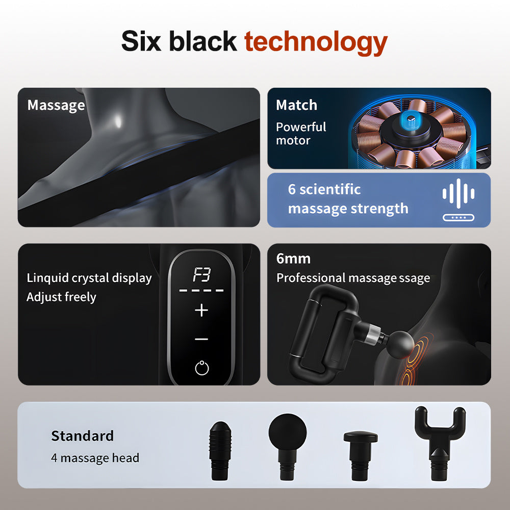 2025 Best-selling Fascial Massager With Belt - 6-speed Deep Muscle Massager For Relaxation And Rehabilitation - Portable Fitness And Relaxation Therapy Device