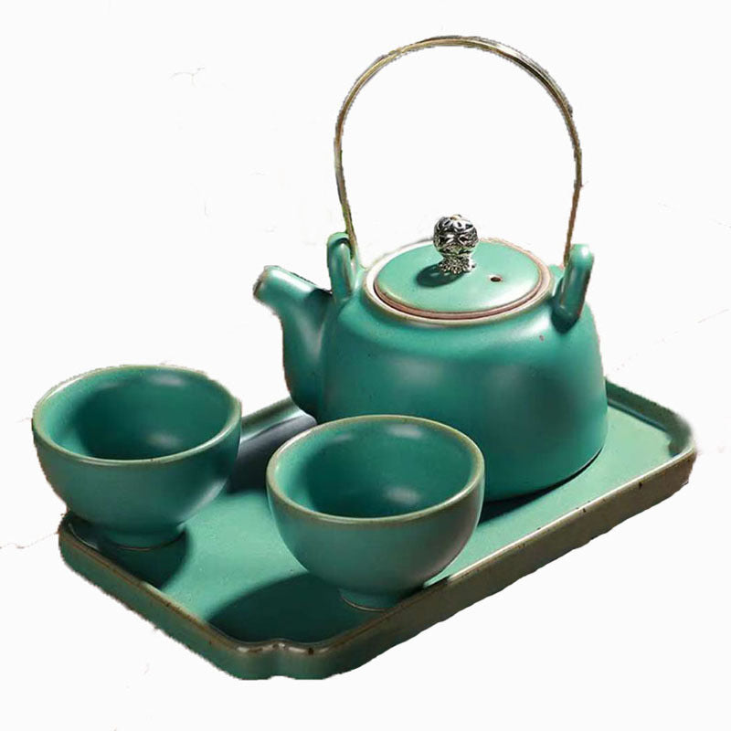 Tea Set Japanese Style Stoneware Tea Cup And Pot Small Set