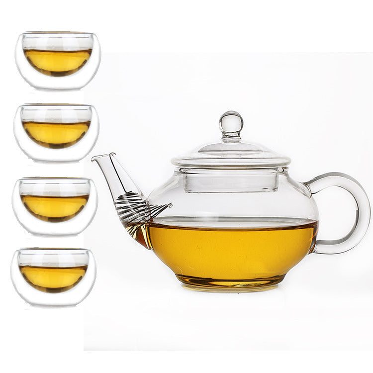 Six People With Gall Pot With Cup Heat-resistant Glass Pot Scented Tea Teapot
