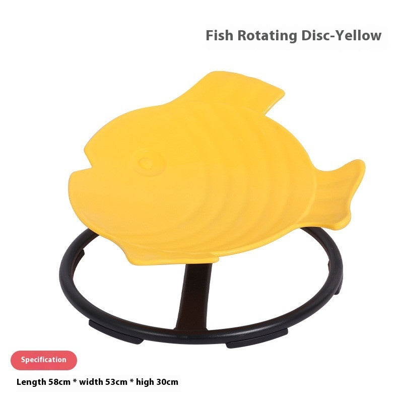 Children's Balance Swivel Chair Vestibule Rehabilitation Sensory Training Toy Fish-shaped Swivel Chair