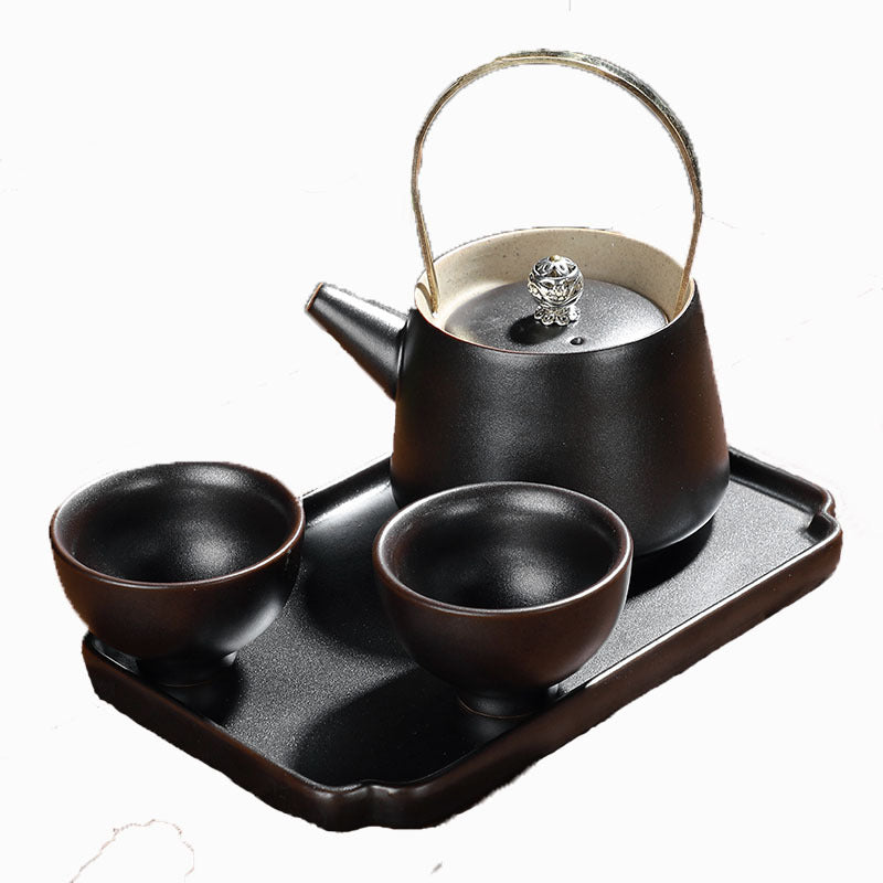 Tea Set Japanese Style Stoneware Tea Cup And Pot Small Set