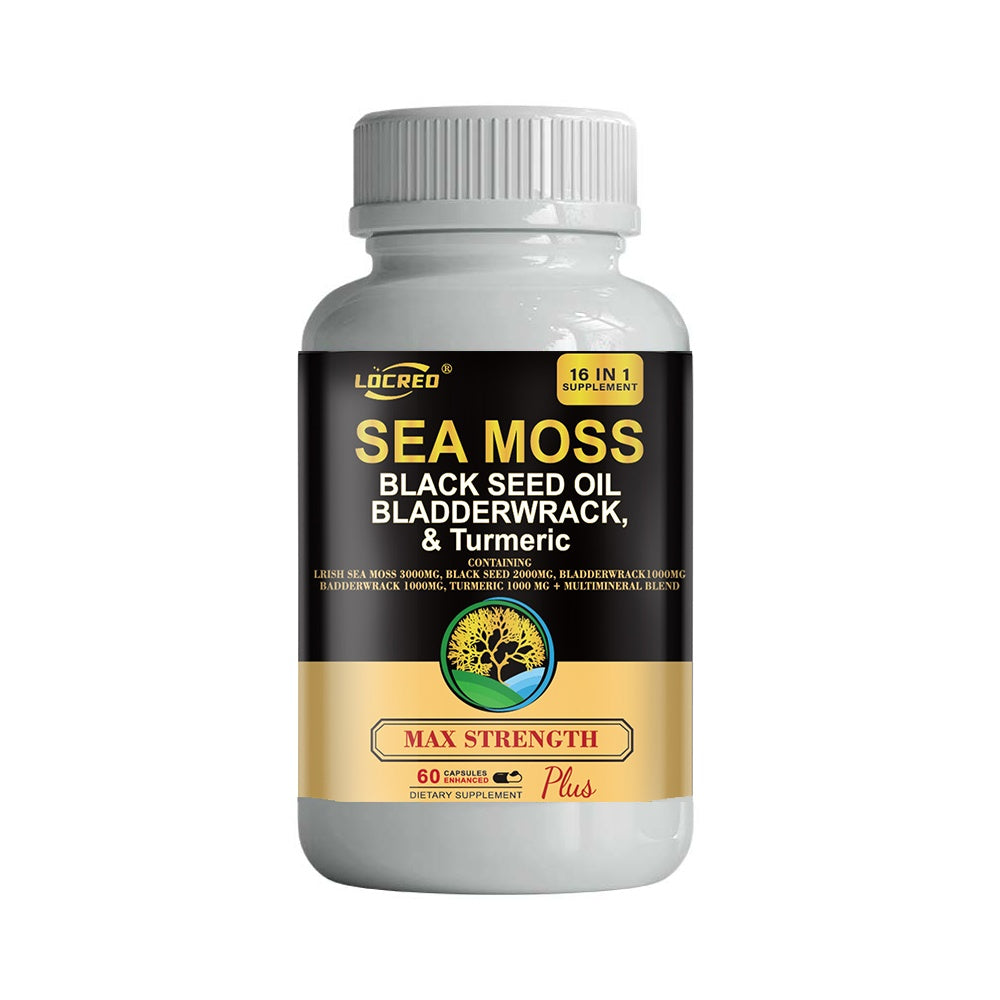 Black Seed Oil Bladder Wrack Turmeric 16-in-1 Supplements Joint Support Sea Moss Capsule