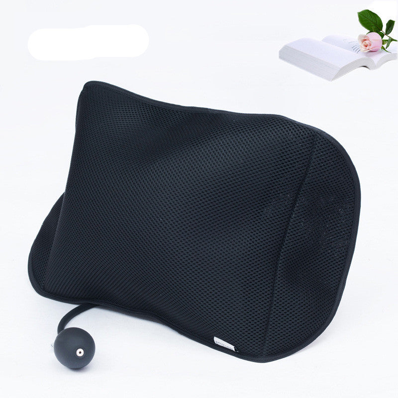 Automobile inflatable massage breathable lumbar support