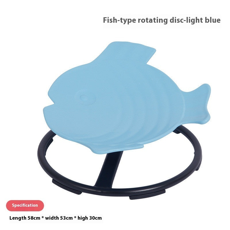 Children's Balance Swivel Chair Vestibule Rehabilitation Sensory Training Toy Fish-shaped Swivel Chair