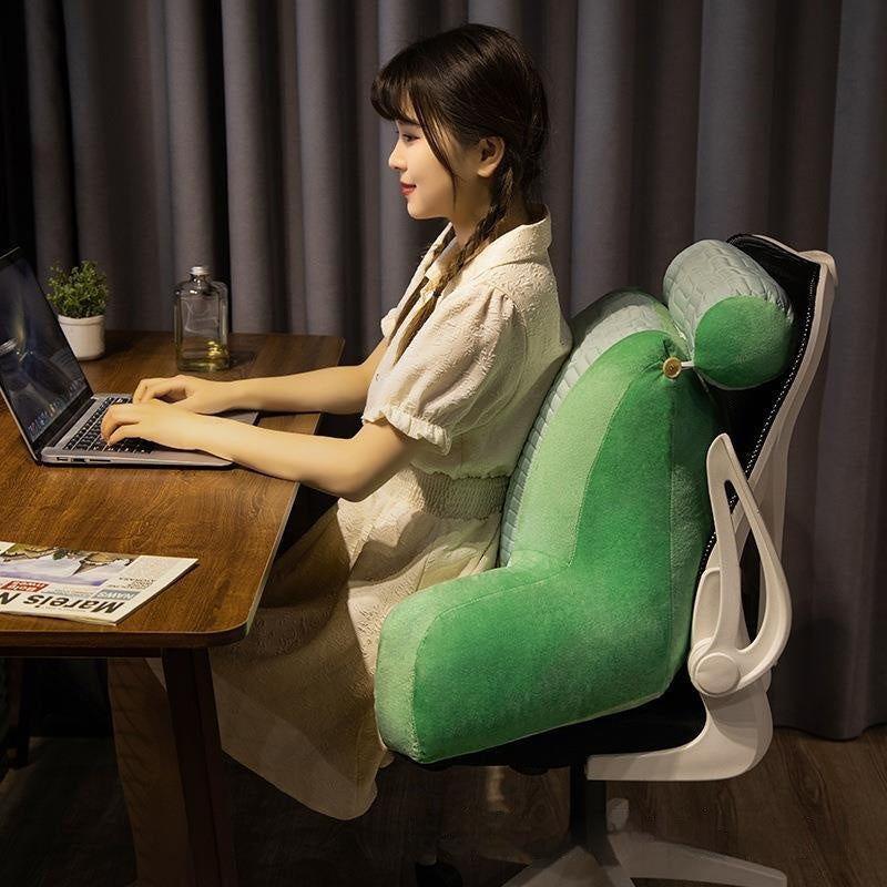 Cartoon Ice Silk Latex Lumbar Support Pillow Tatami Bay Window Cushion