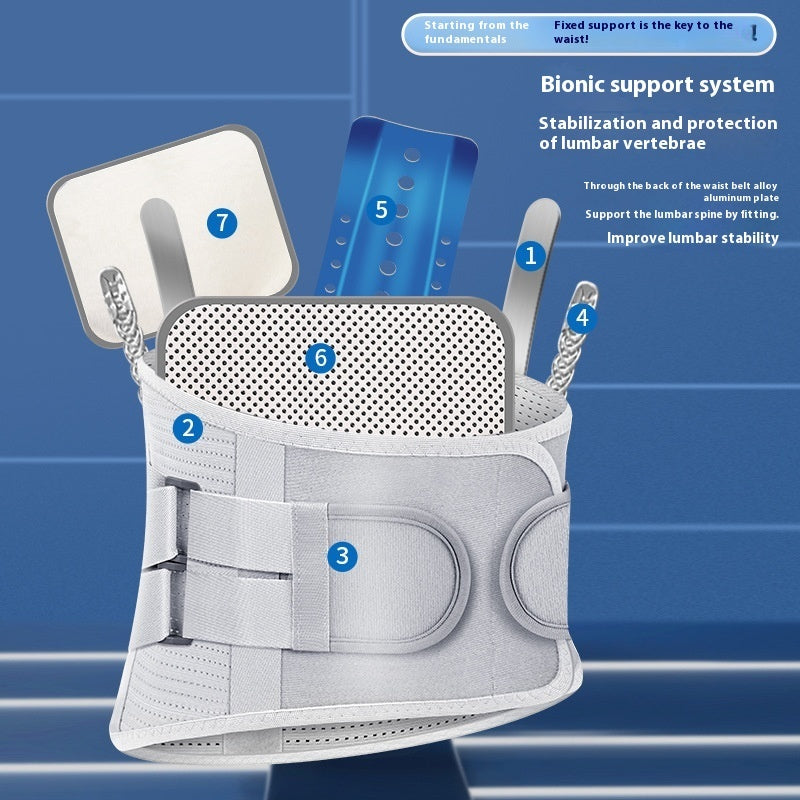 Waist Supporter Breathable Lumbar Disc Strain Widened Steel Plate Support