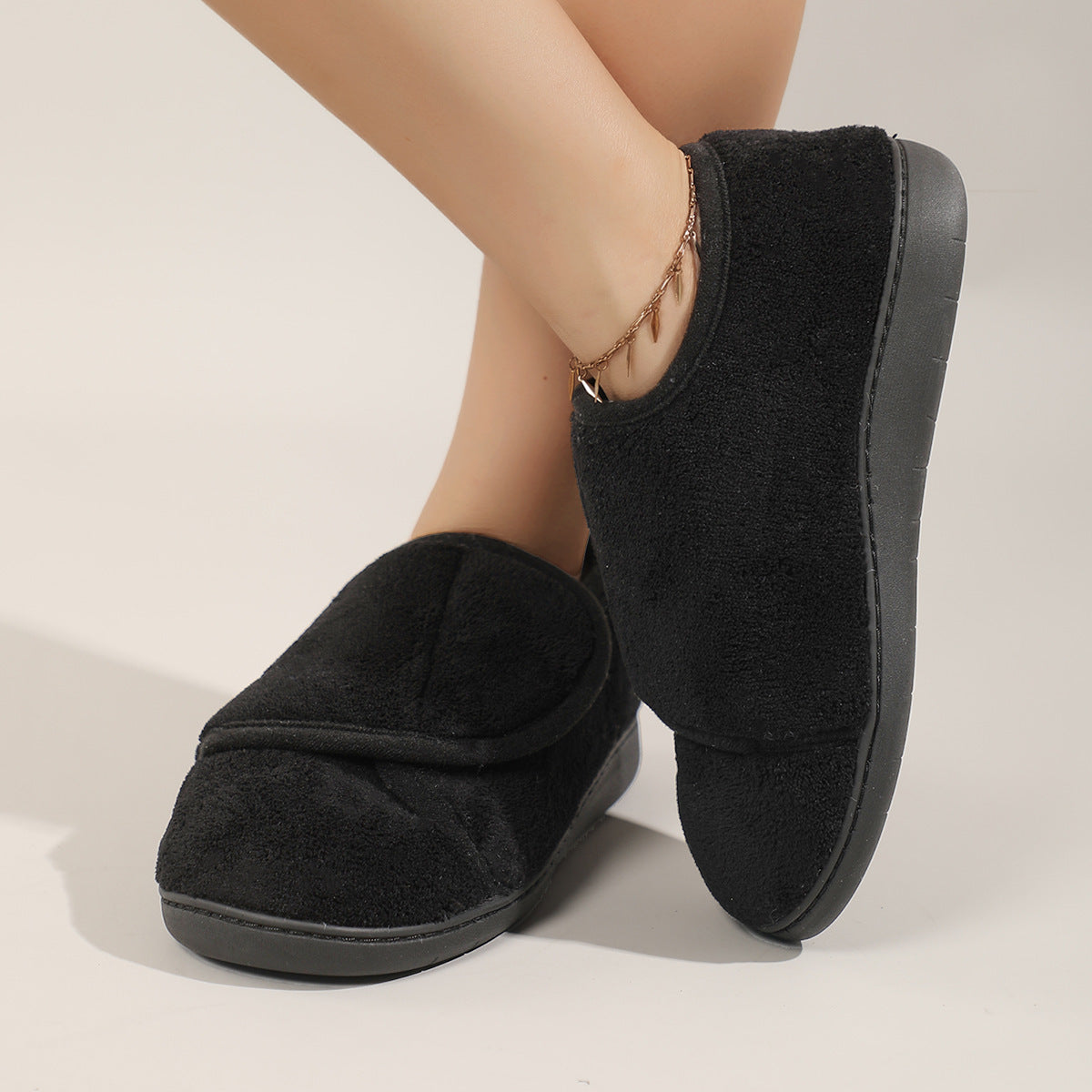 Widened Adjustable High-leg Parents Rehabilitation Cotton Shoes