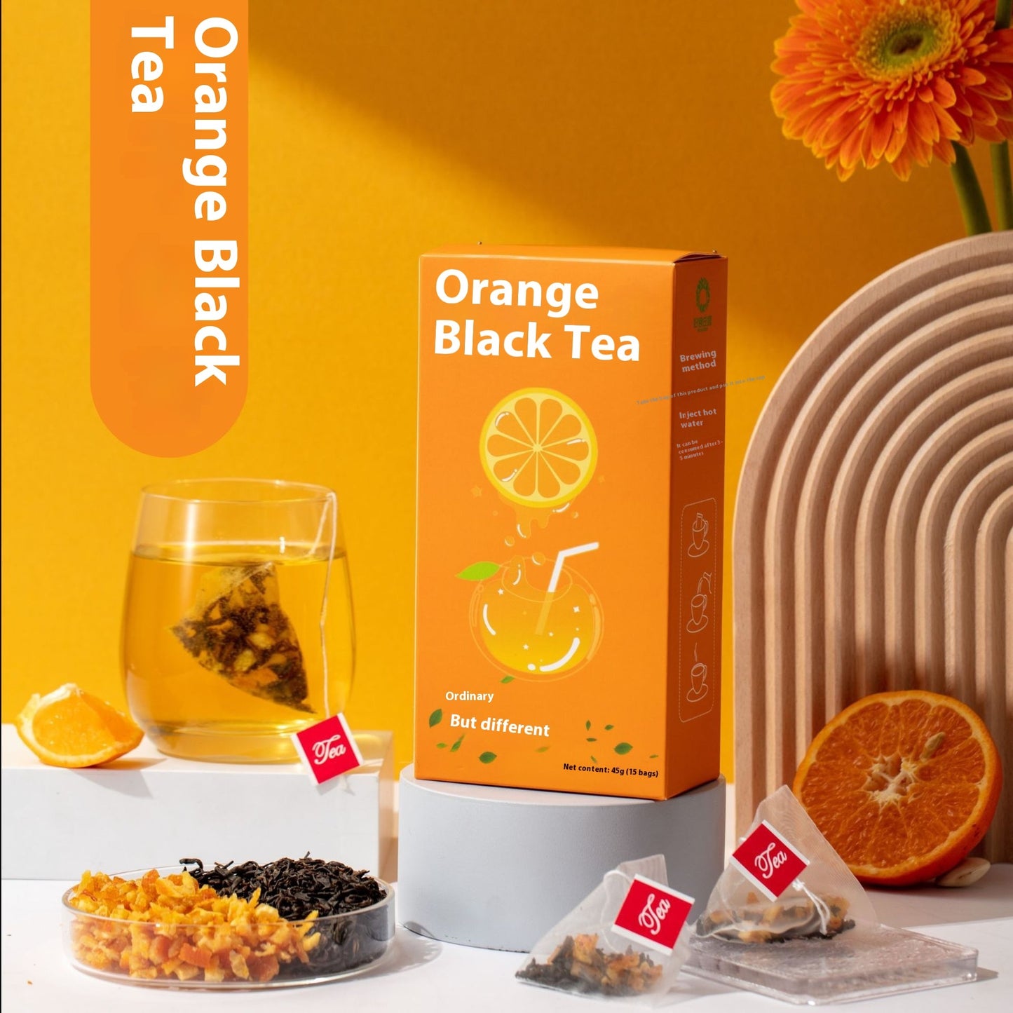 Rosy Beauty Triangle Bag Fruit Cold Tea