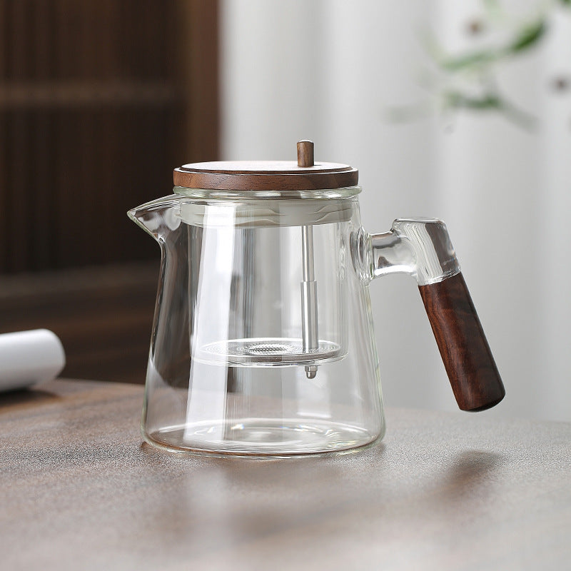 Tea Separation Pot Walnut Handle