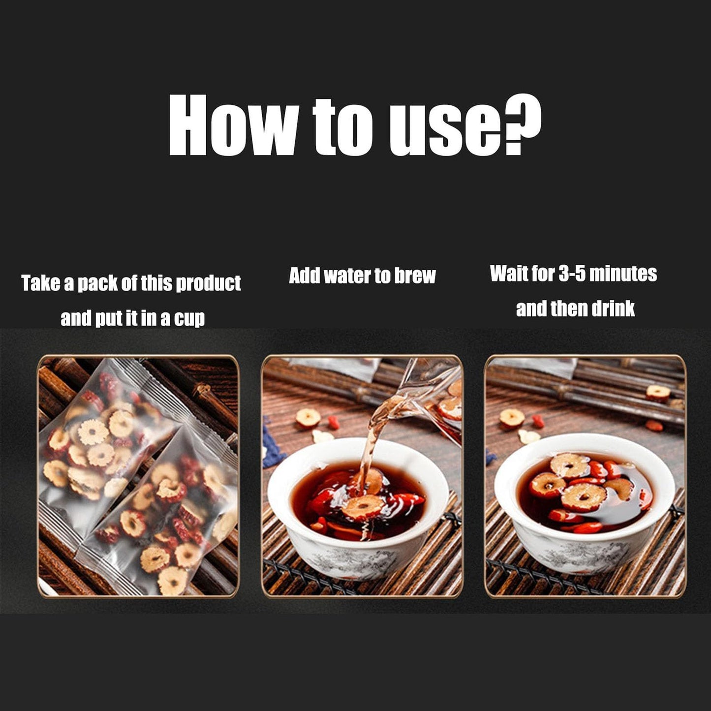 Wolfberry Herbal Tea, Kidney Tea Formula, Ginseng Six Treasure Tea, Liver And Kidney Support Tea, Pure Chinese Herbal Medicine Five Treasures Tea 1box 20 Pcs