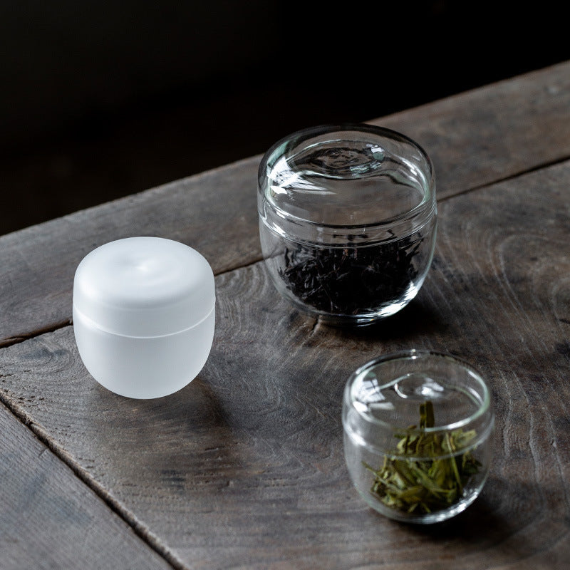 Chinese Mini Borosilicate Glass Tea Storage Pot