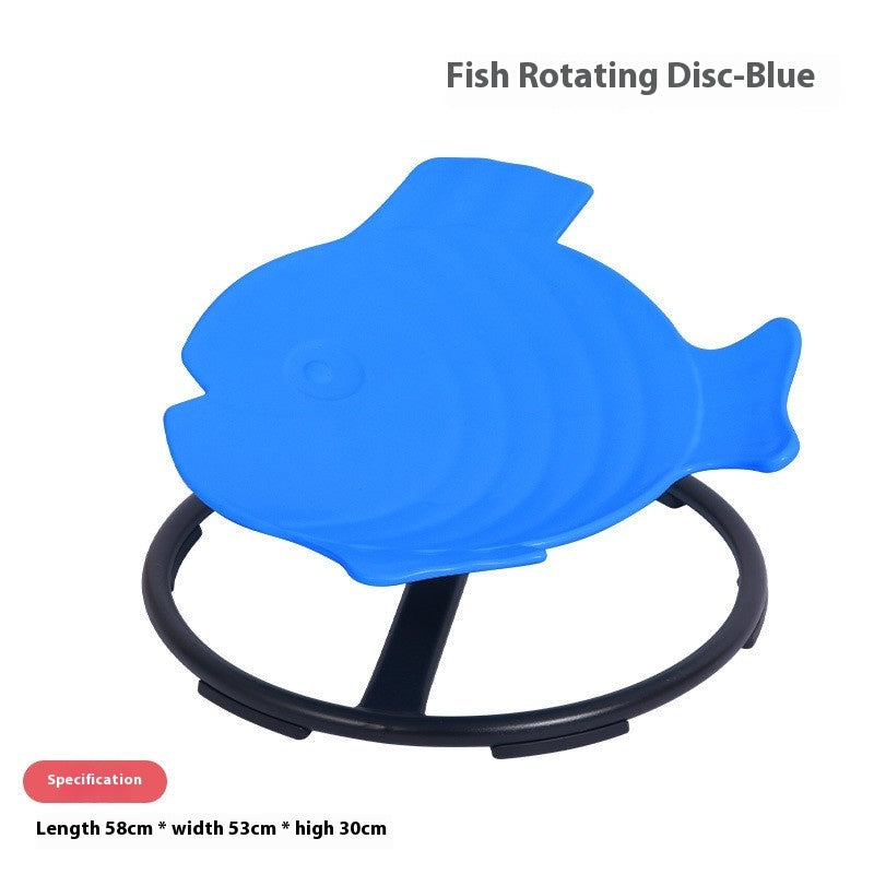 Children's Balance Swivel Chair Vestibule Rehabilitation Sensory Training Toy Fish-shaped Swivel Chair