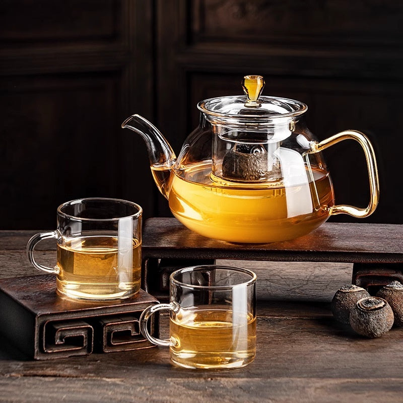 Glass Heat-resistant Kung Fu Tea Set Boiling Water Health Pot Hand Grip Tea Cooker
